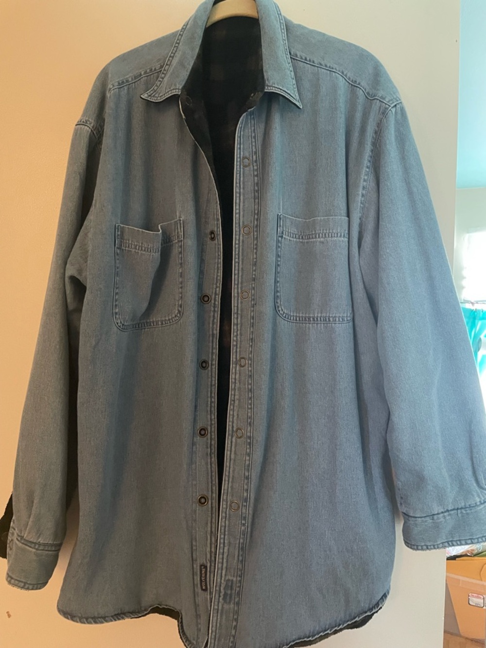 Wolverine men’s Denim flannel reversible Jacket - 2 or 3XL